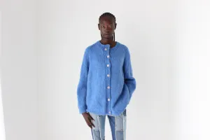 80s Hand Made Chunky Wool Button Front Knit