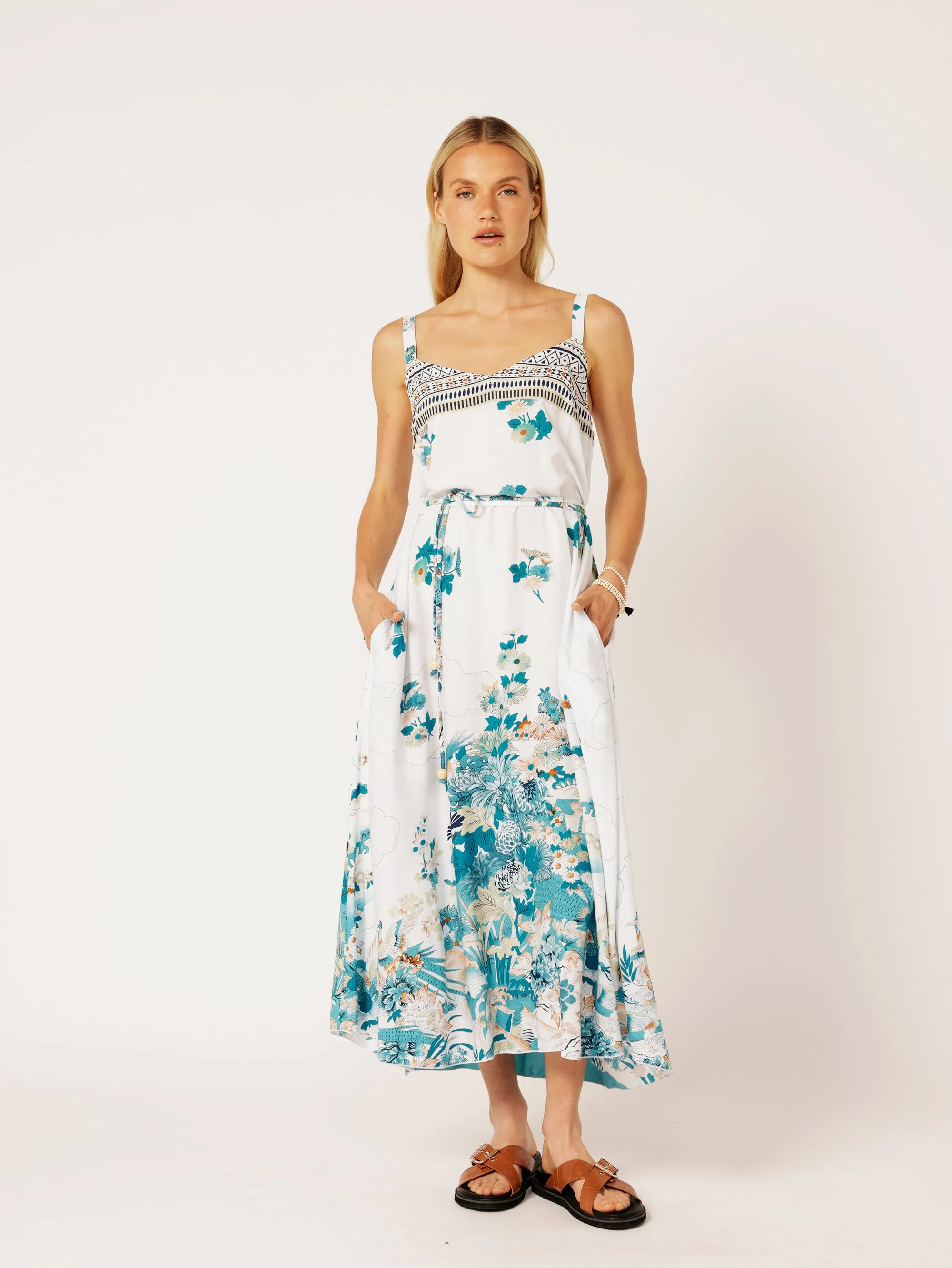 A-line Slip Dress | Tokyo Teal