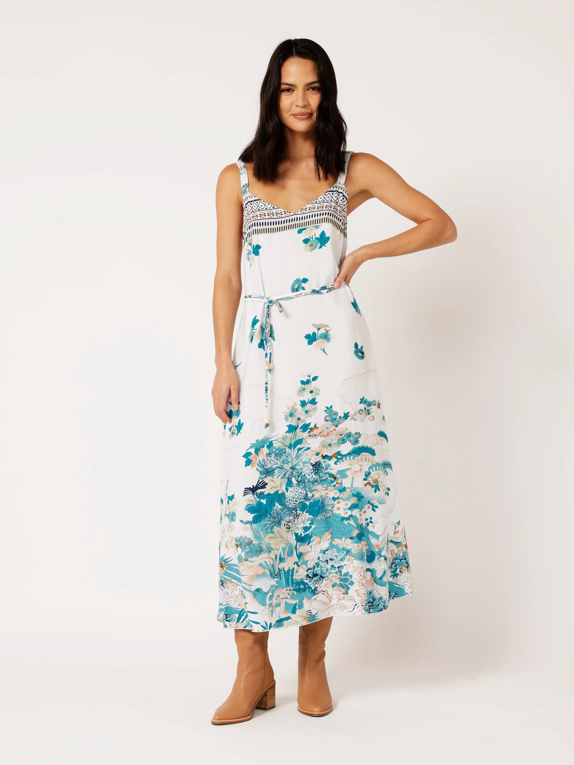 A-line Slip Dress | Tokyo Teal