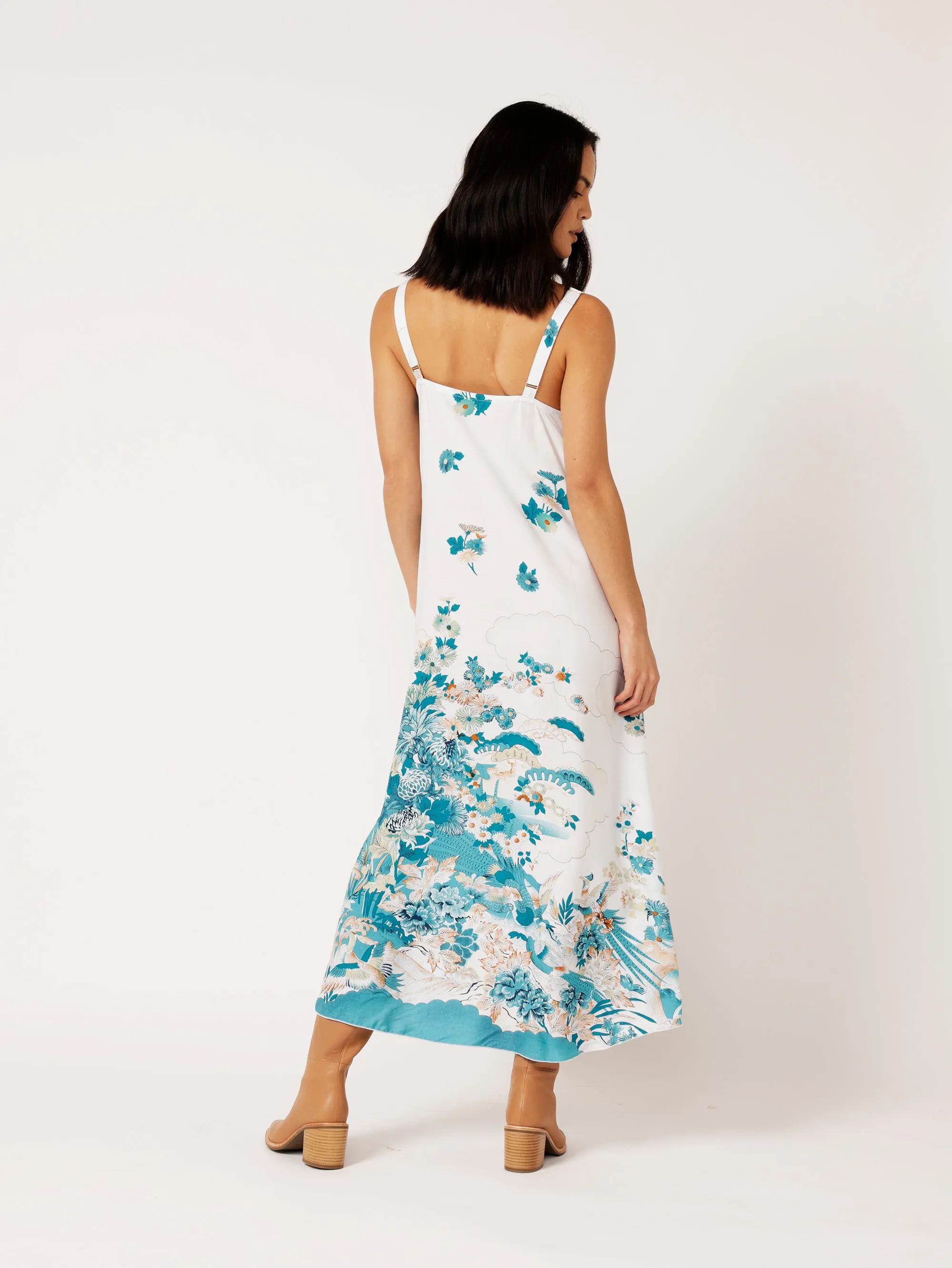 A-line Slip Dress | Tokyo Teal