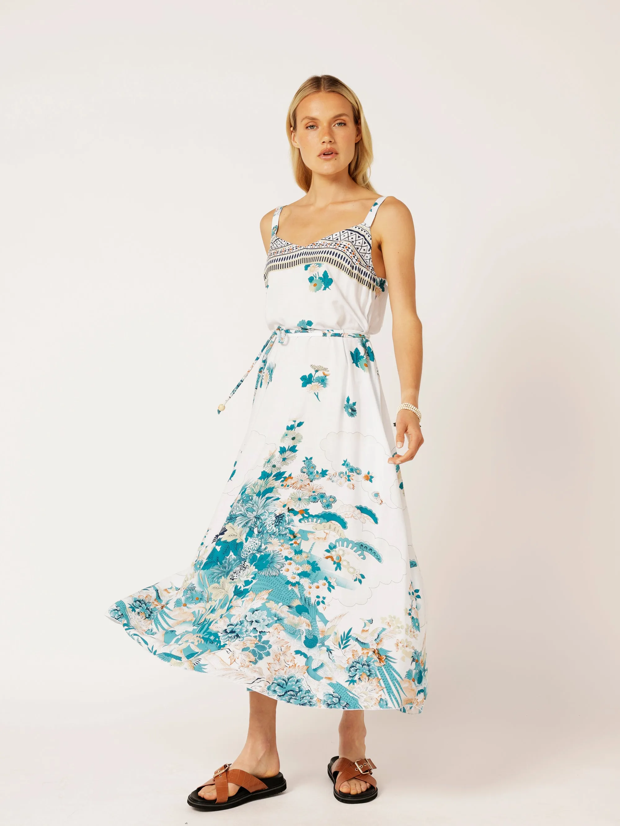 A-line Slip Dress | Tokyo Teal