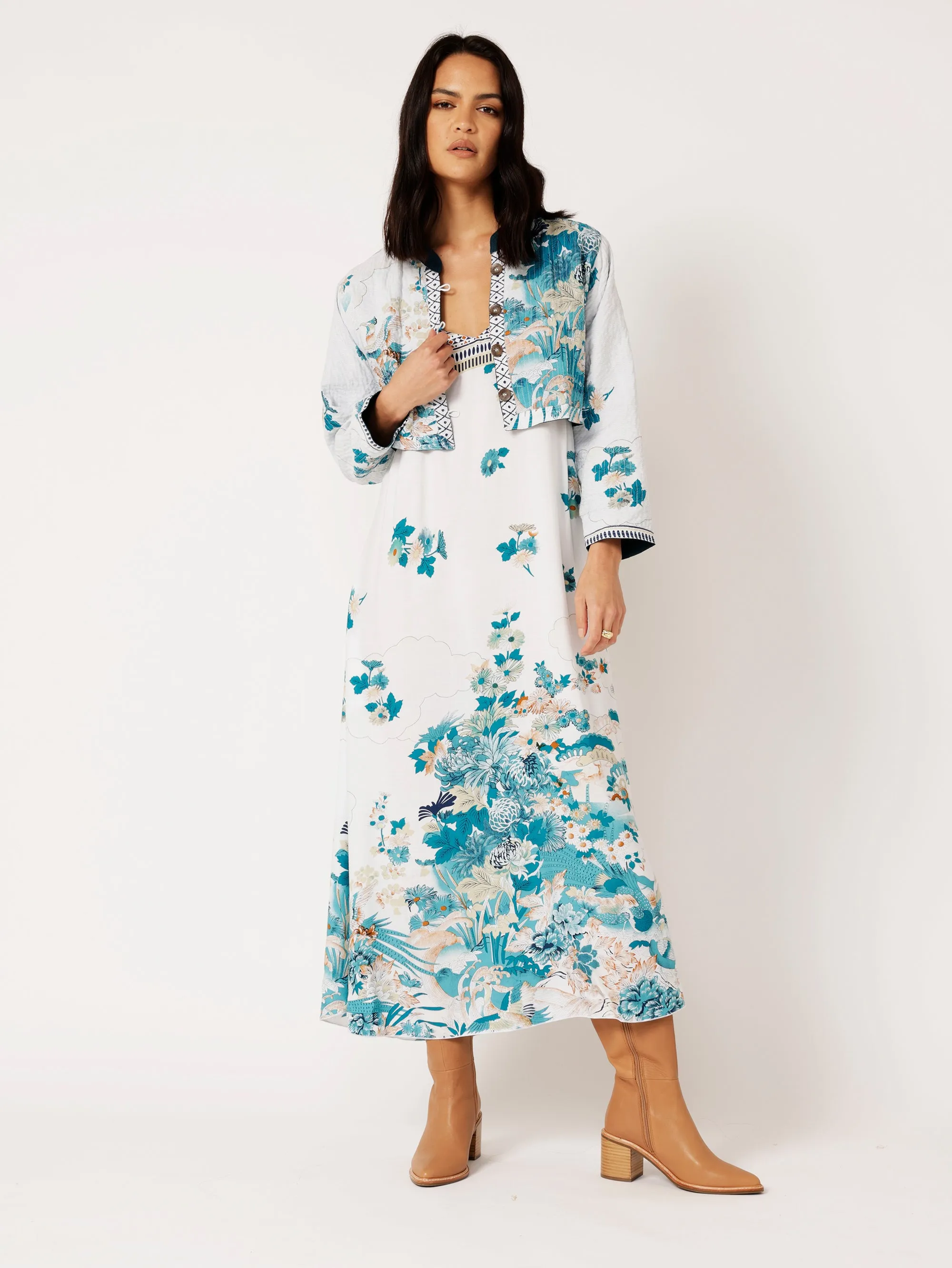 A-line Slip Dress | Tokyo Teal