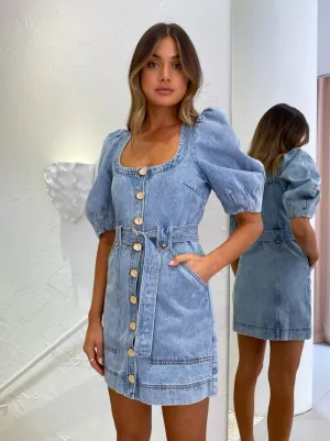 Acler Bancroft Dress in Vintage Blue