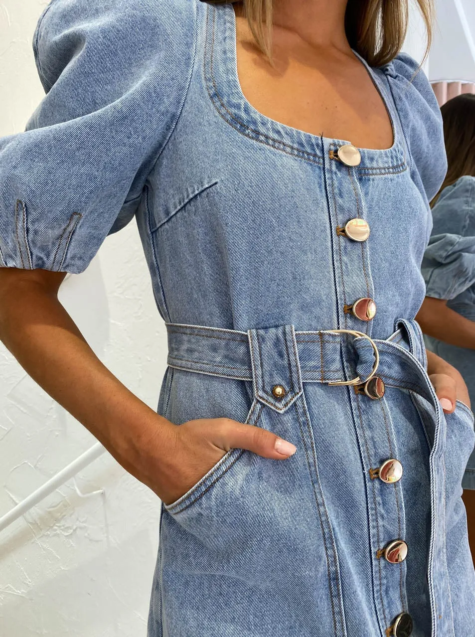 Acler Bancroft Dress in Vintage Blue