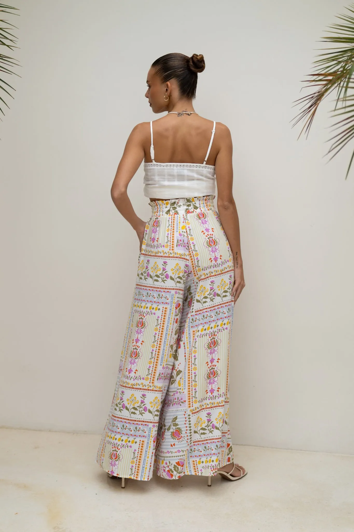 Amelina Multicolour Floral Wide Leg Pants