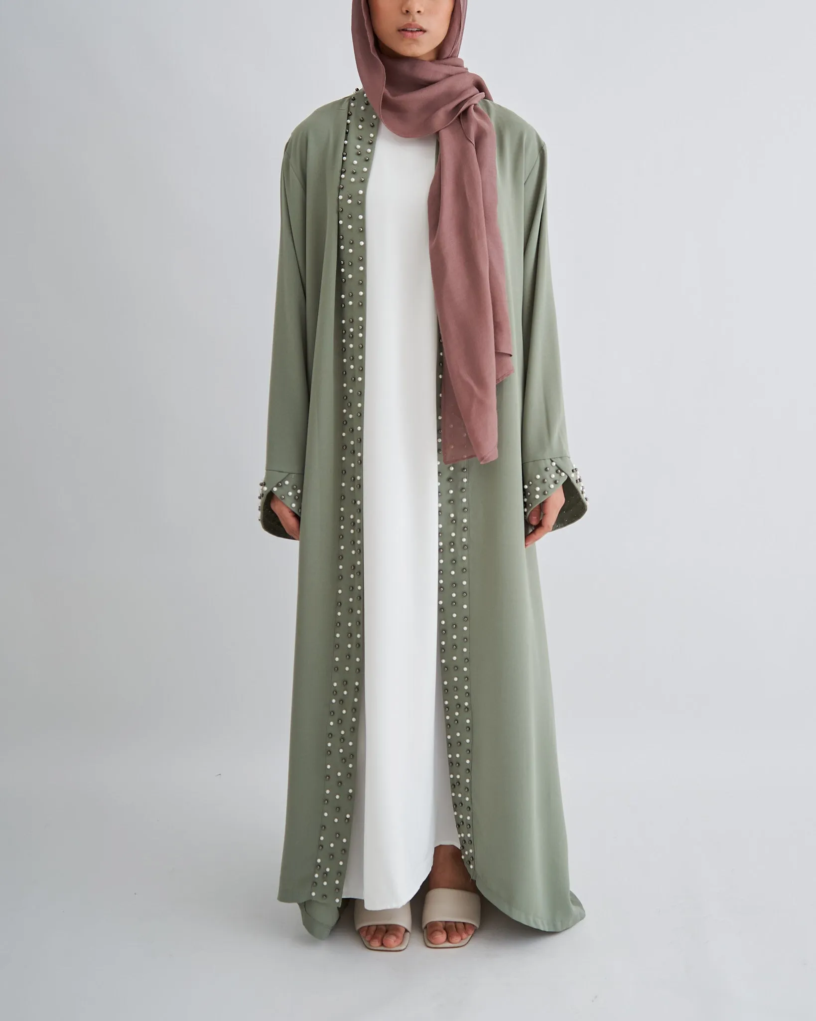 Amirah Pearl Abaya - Minty