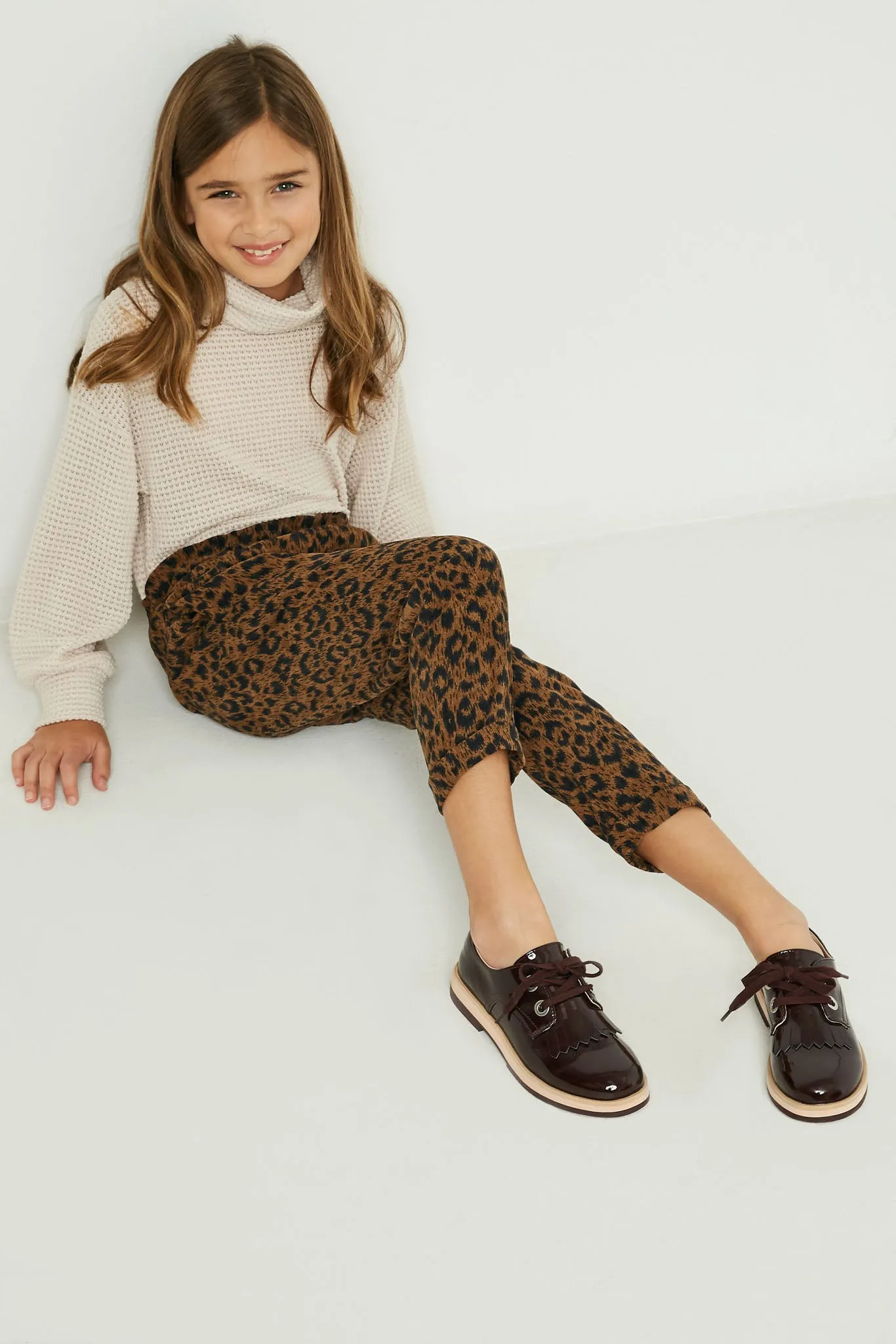 Animal Print Corduroy Pants