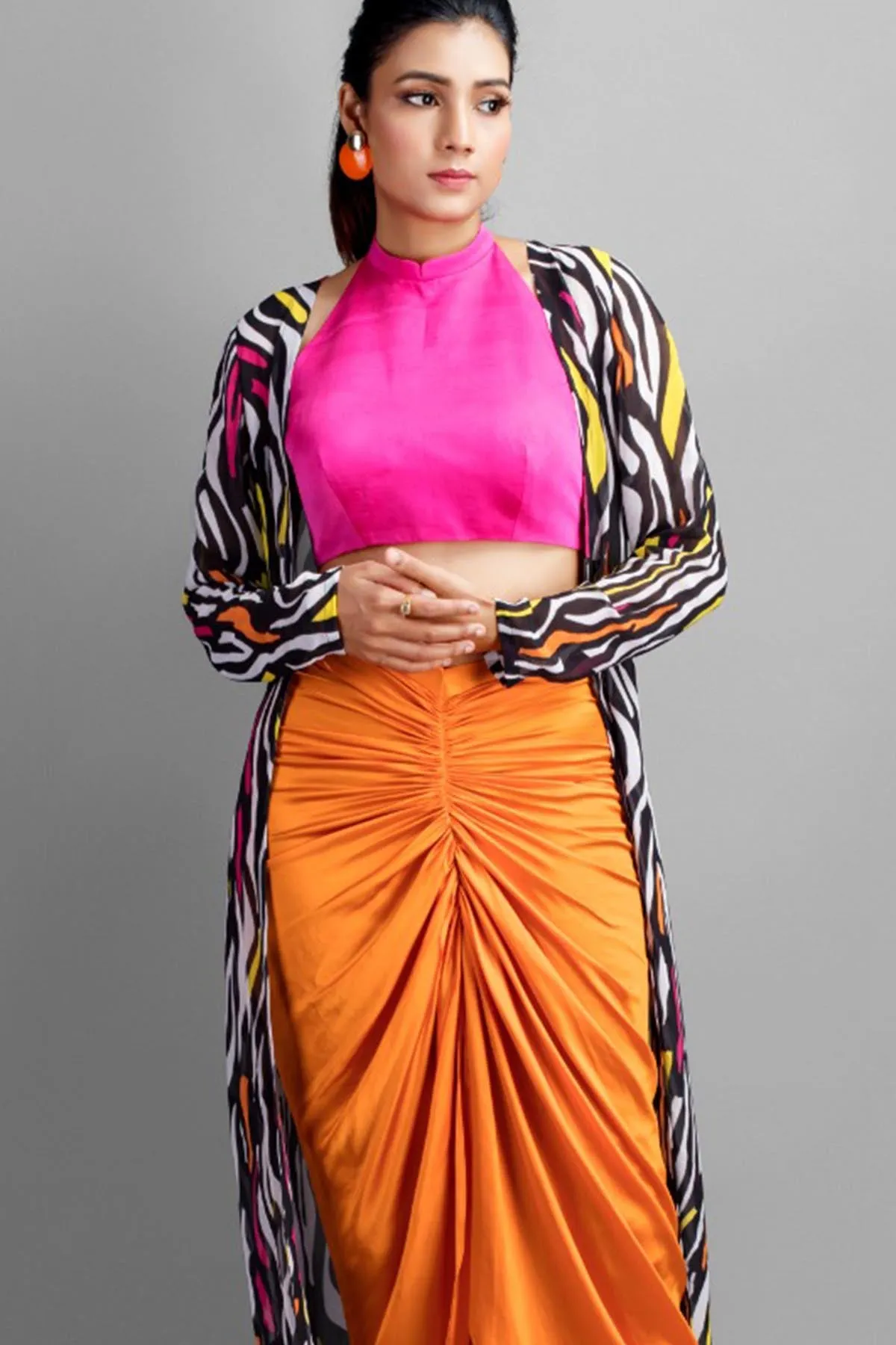 Animal Print Jacket & Skirt Set
