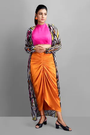 Animal Print Jacket & Skirt Set