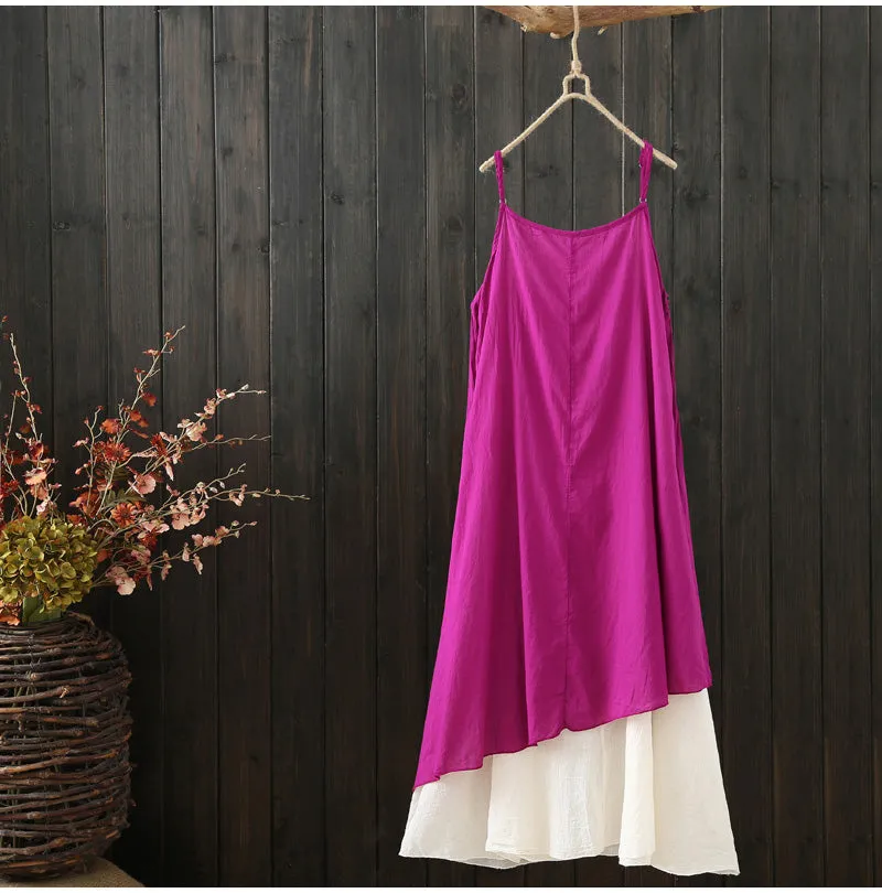 AUTUMN DOUBLE LAYER SLIP DRESS