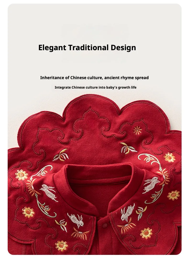 Baby Spring Festival Red Long-sleeve Bodysuit