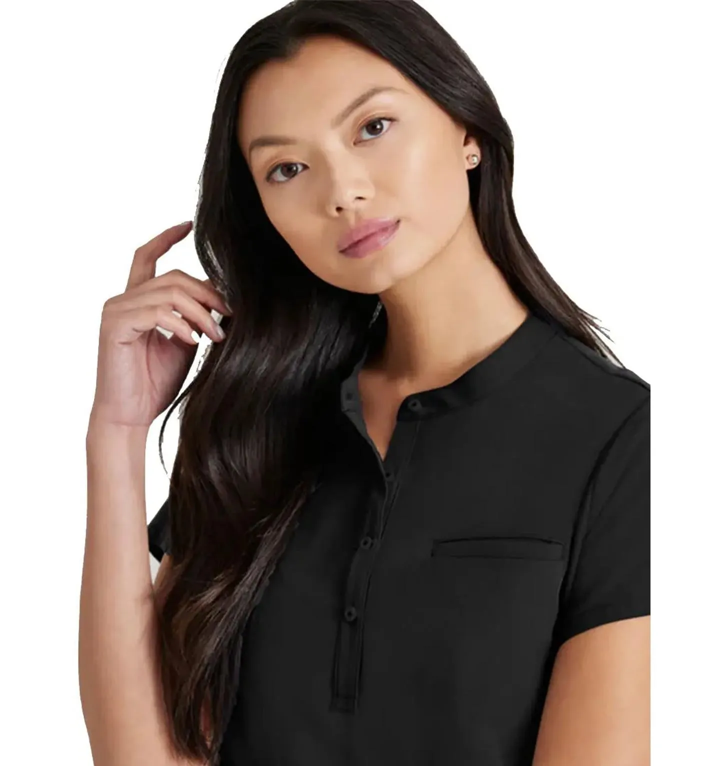 Barco Unify™ by Barco Mission 1-Pocket Henley Neck Scrub Top