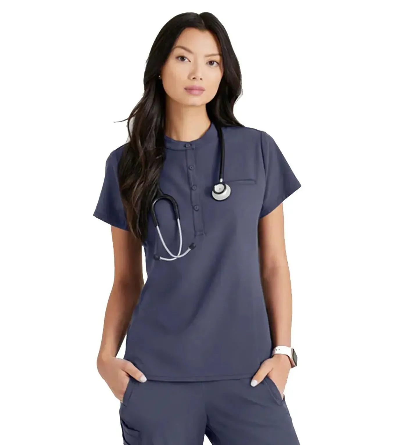 Barco Unify™ by Barco Mission 1-Pocket Henley Neck Scrub Top