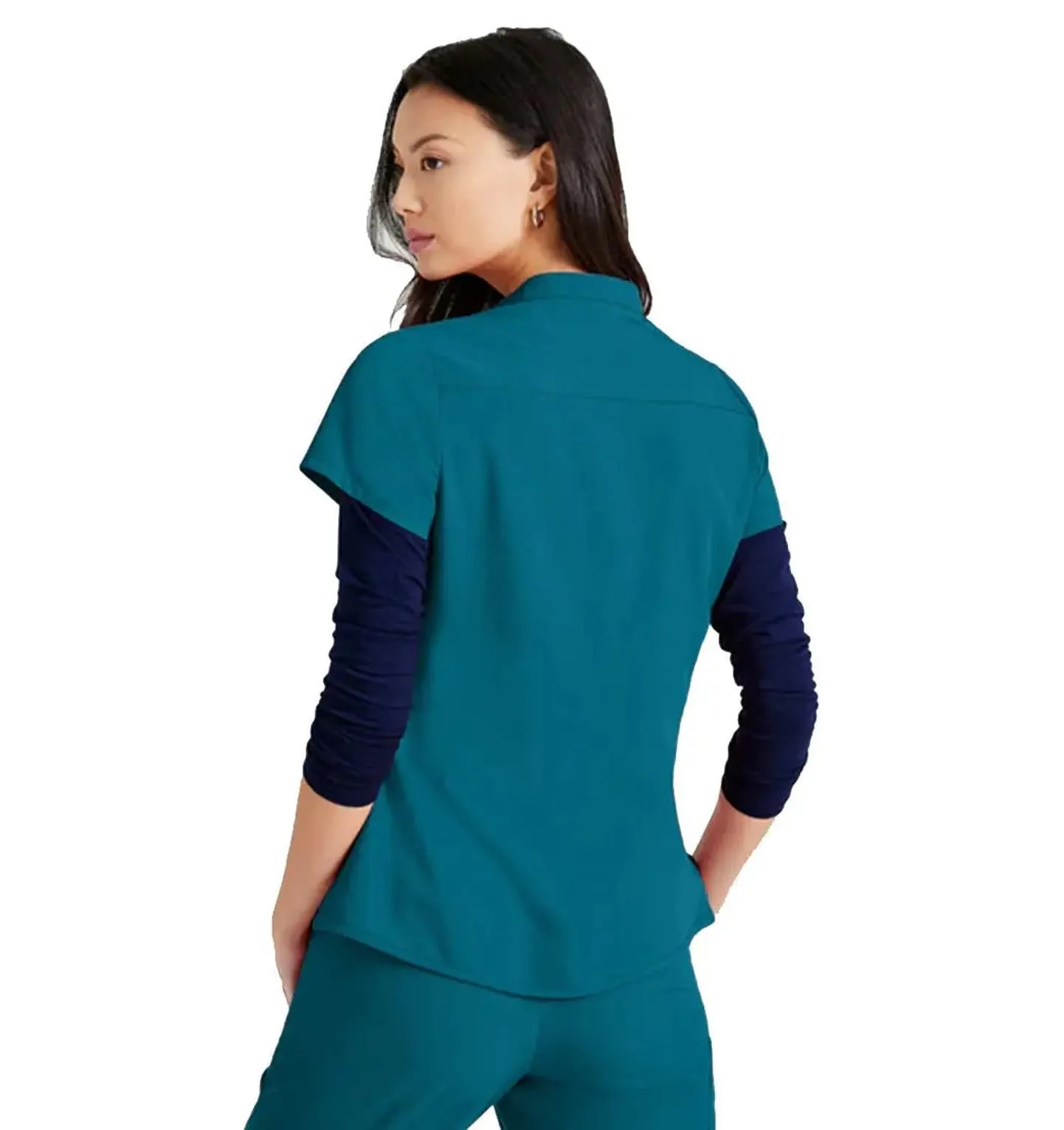 Barco Unify™ by Barco Mission 1-Pocket Henley Neck Scrub Top