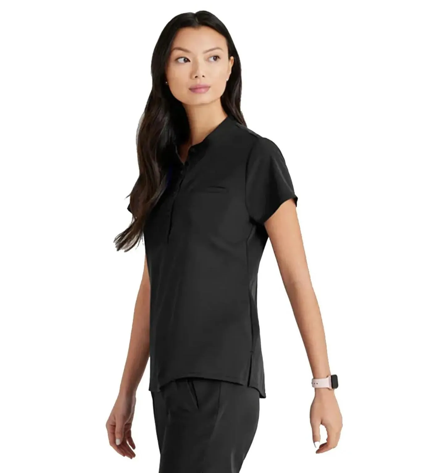 Barco Unify™ by Barco Mission 1-Pocket Henley Neck Scrub Top