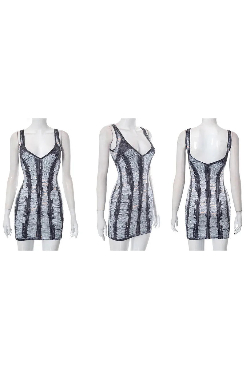 BD439 Graphic Mini Dress