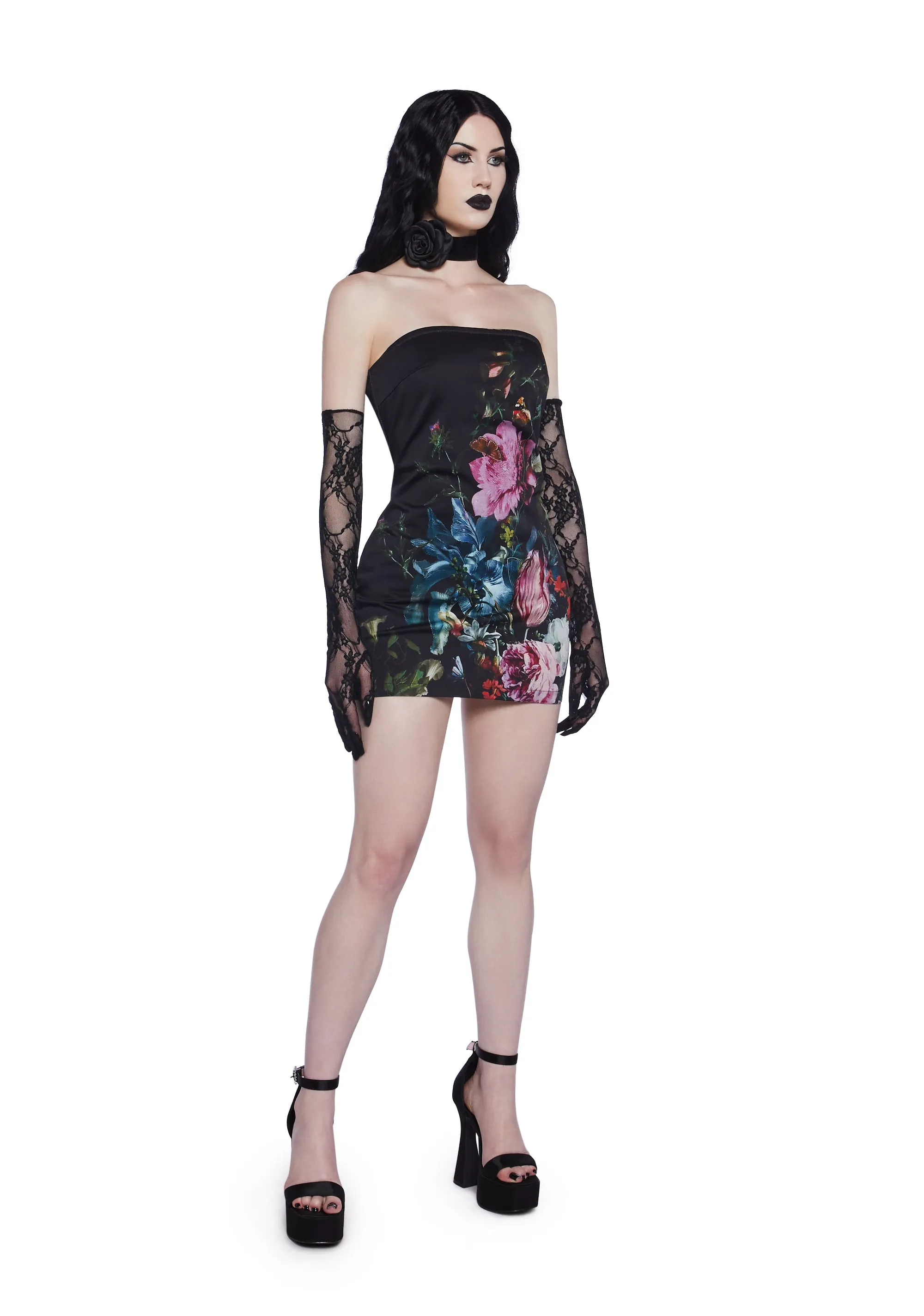 Beauty In Darkness Mini Dress