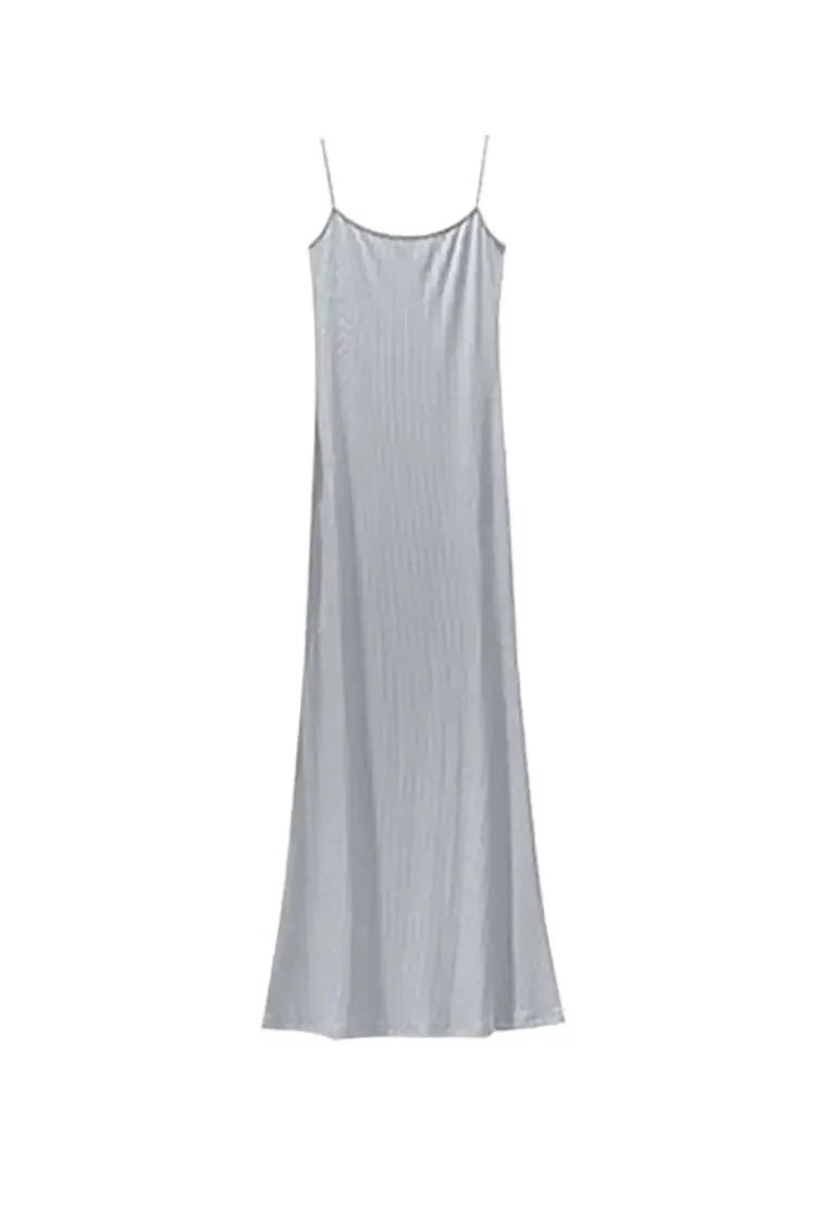 Black Bodycon Slip Maxi Dress