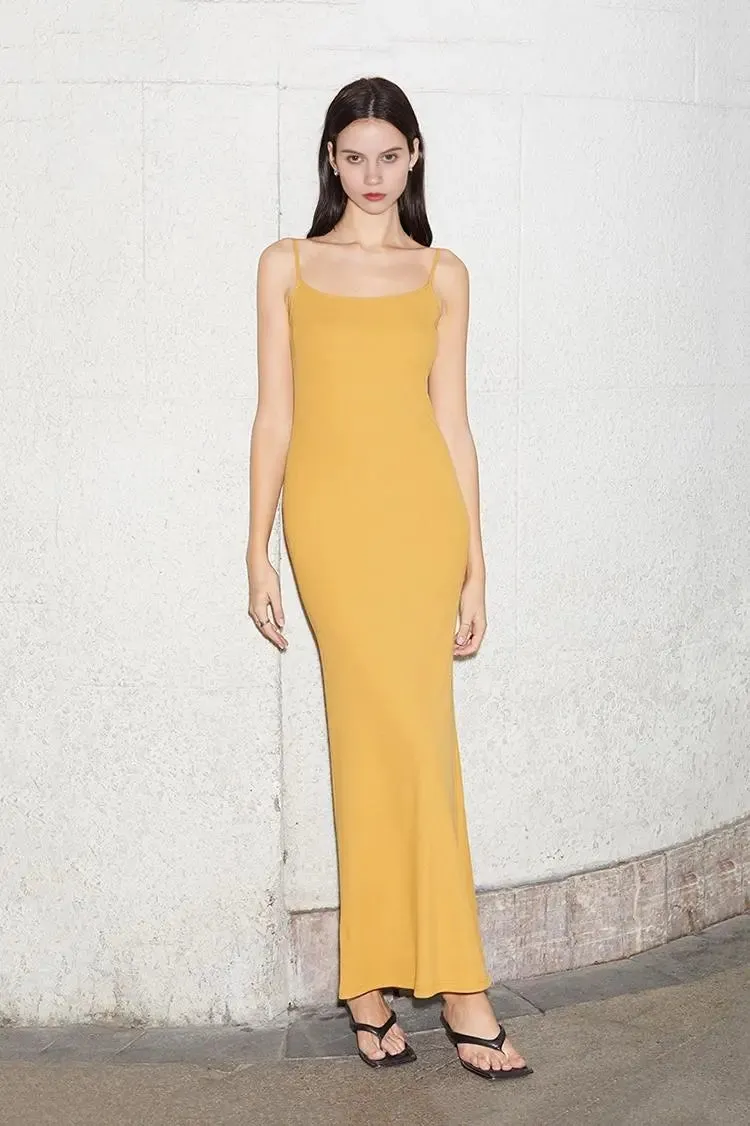 Black Bodycon Slip Maxi Dress