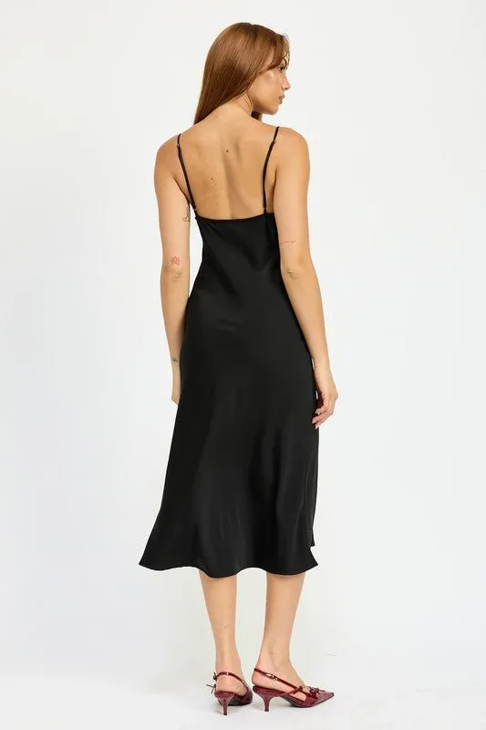 Black Lace Slip Dress
