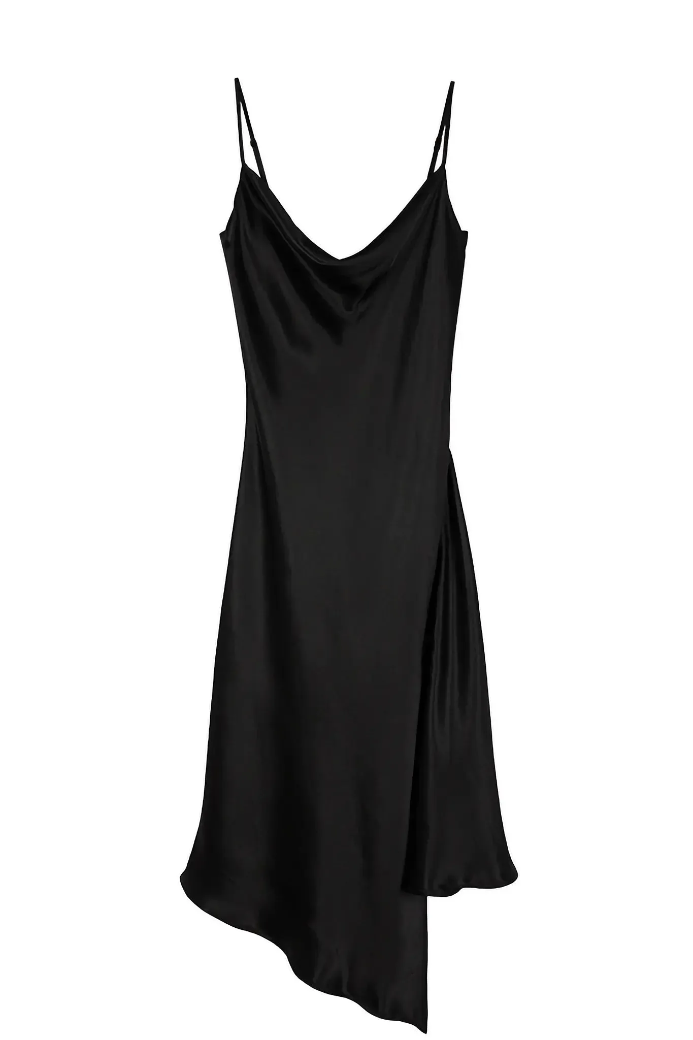 Black Mulberry Silk Slip Dress