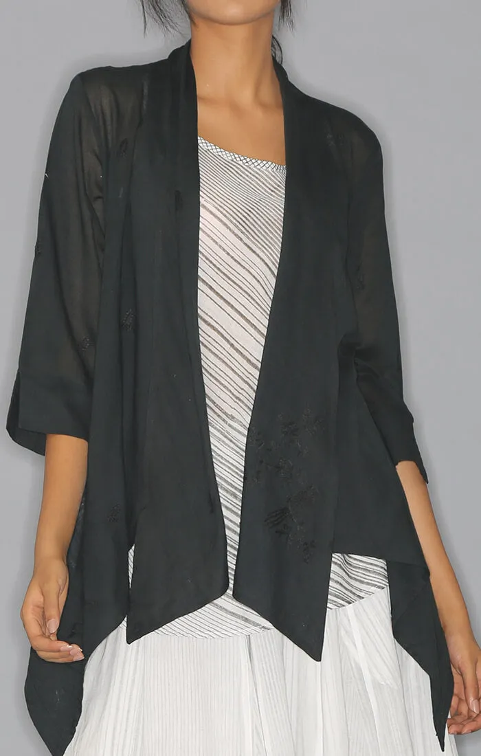 Black Overlay with Slip and Skirt