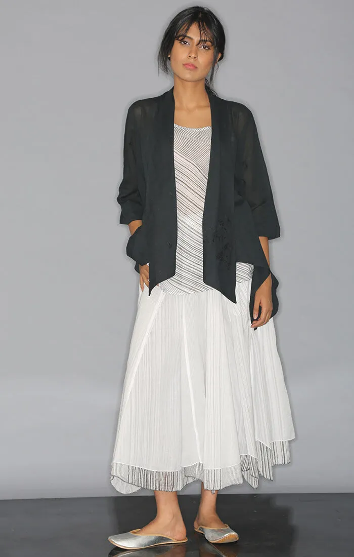 Black Overlay with Slip and Skirt