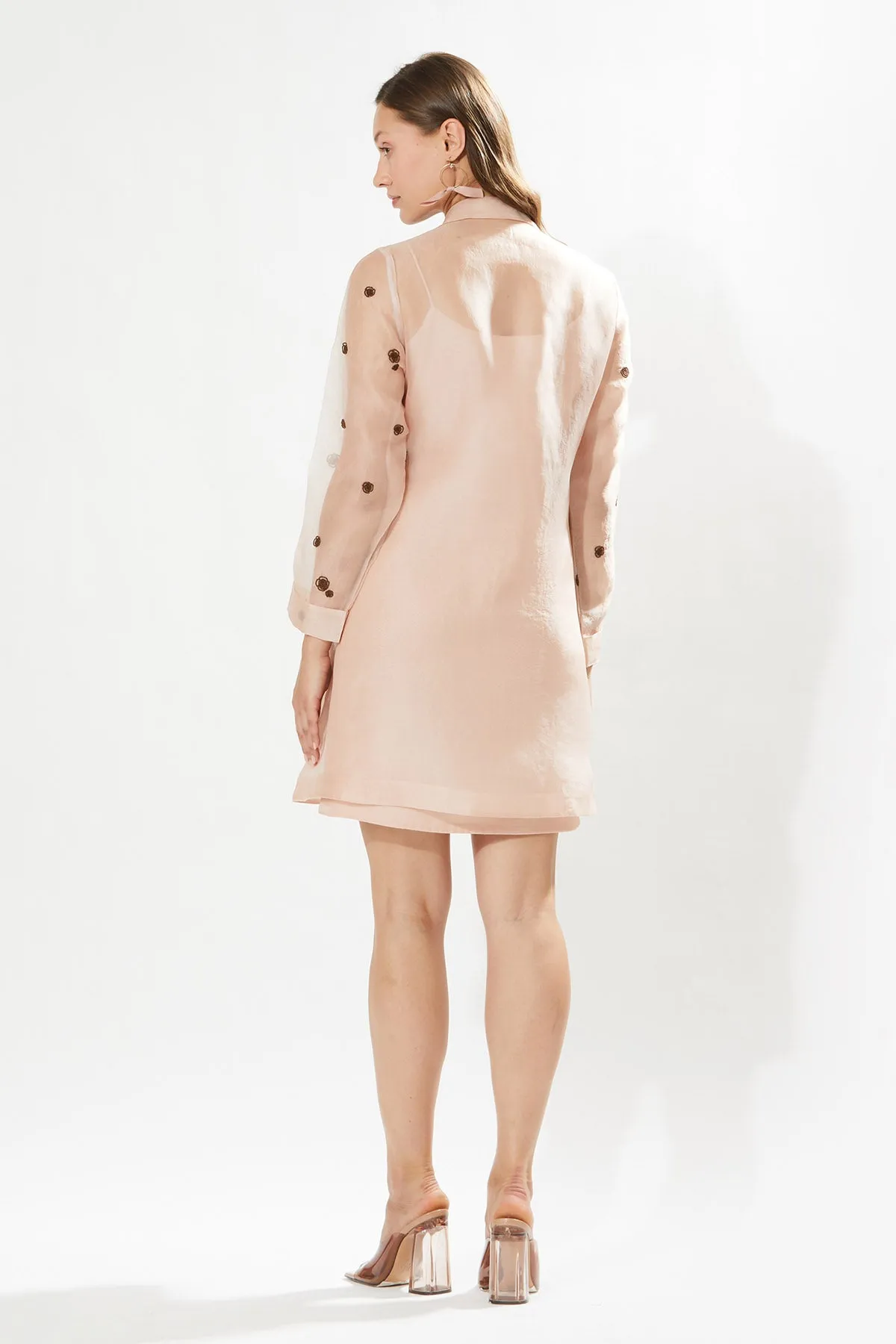 Blush Pink Silk Organza Dress