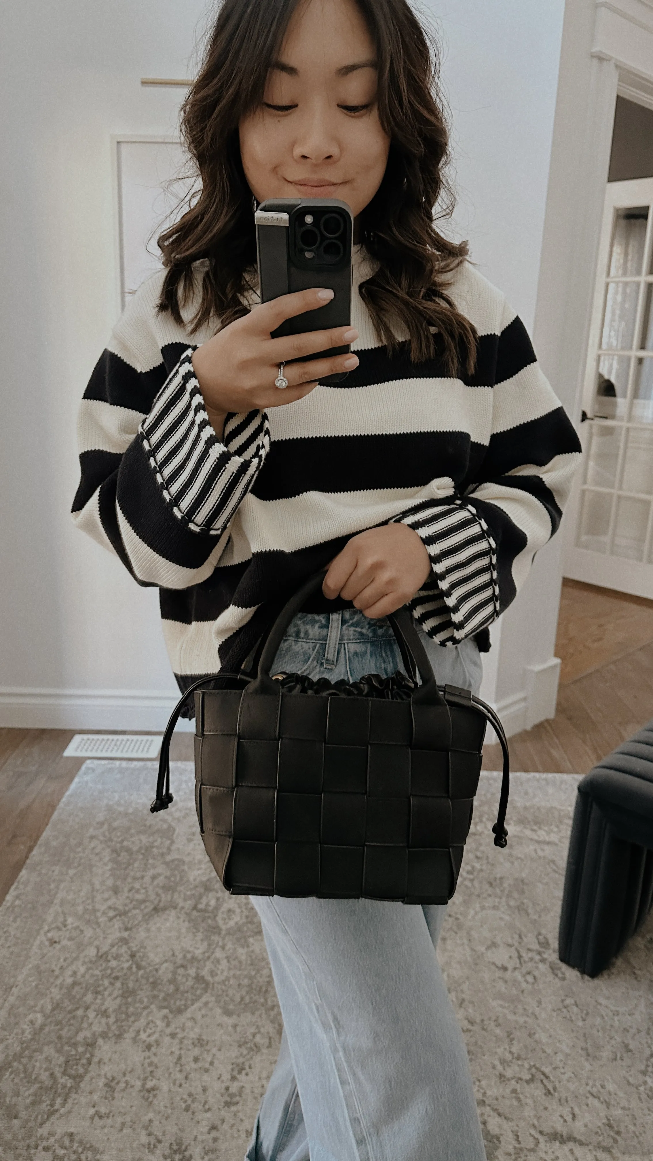 bold striped sweater