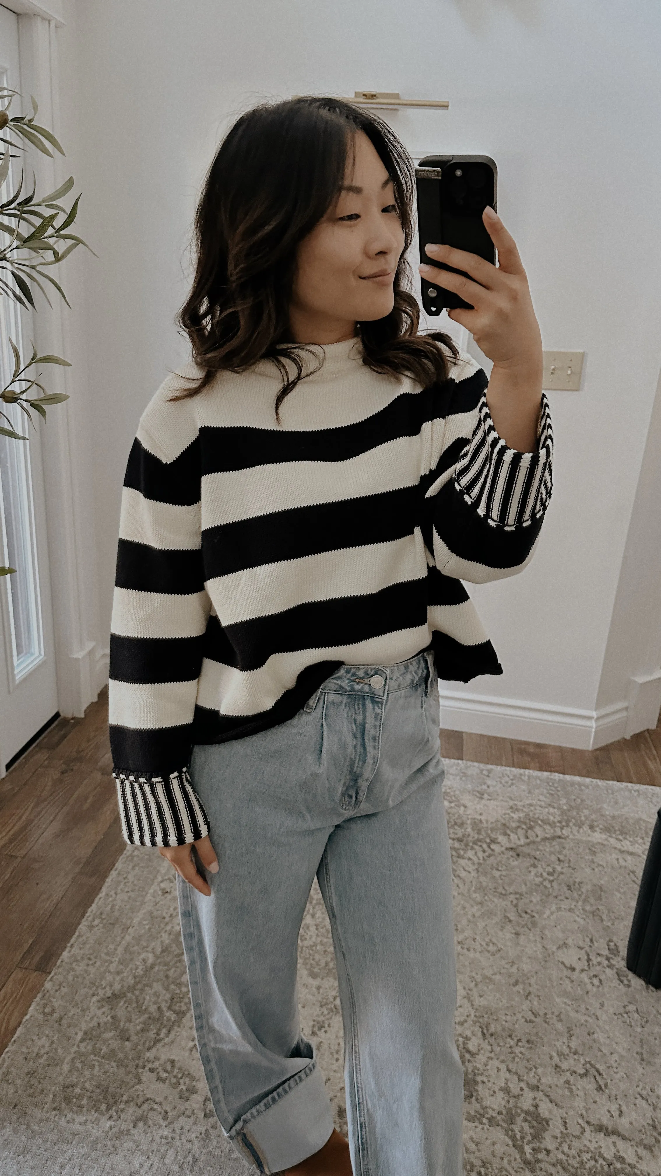 bold striped sweater
