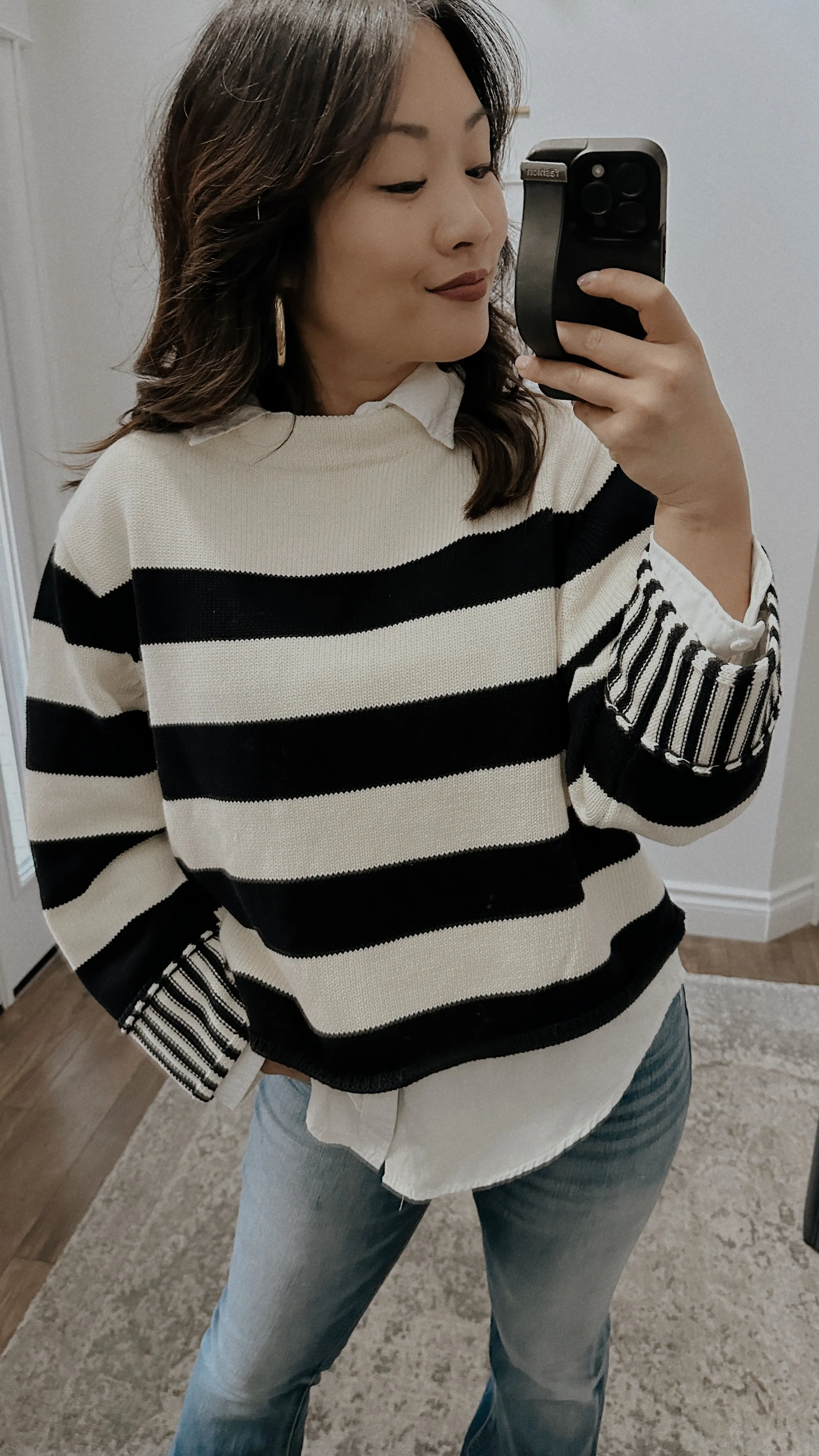 bold striped sweater