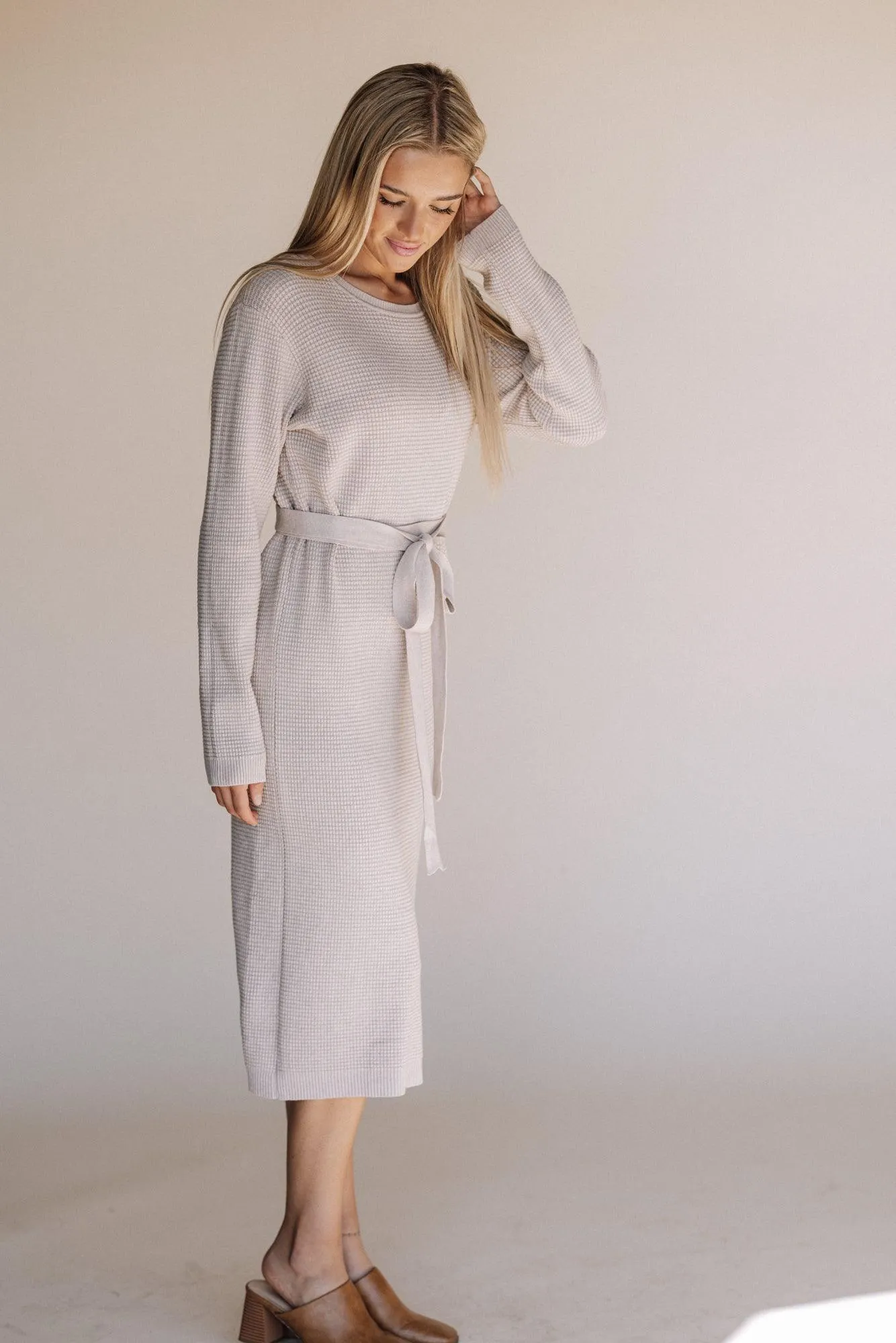 Brooklyn Heavy Weight Waffle Sweater Dress