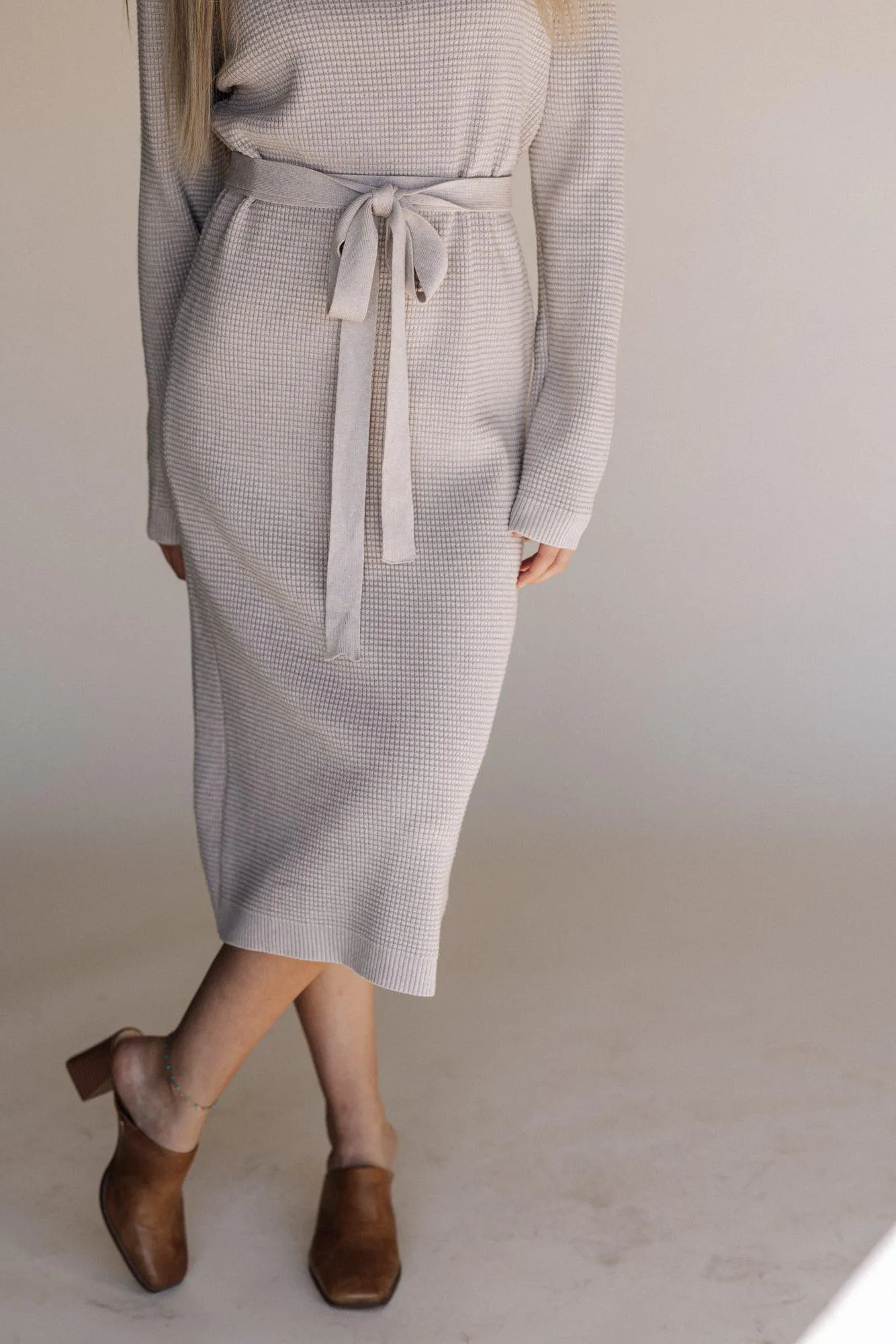 Brooklyn Heavy Weight Waffle Sweater Dress