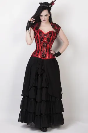 Caelius Black Long Victorian Inspired Skirt