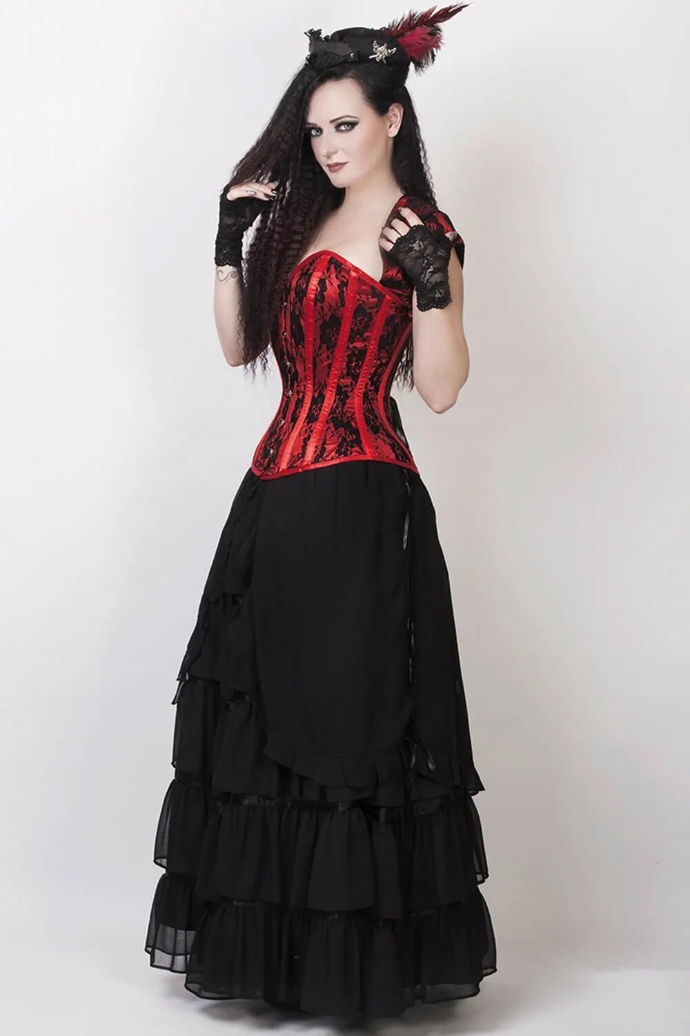 Caelius Custom Made Black Long Victorian Inspired Skirt