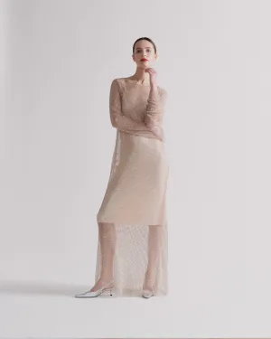 CARTER GLITTER DRESS FISHNET