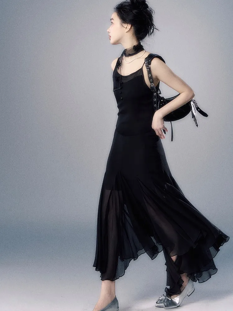 Chiffon Slip Short ＆ Long Dress