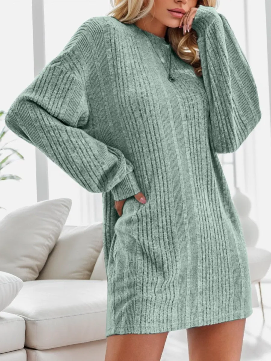 Chilly Comfort Mini Sweater Dress