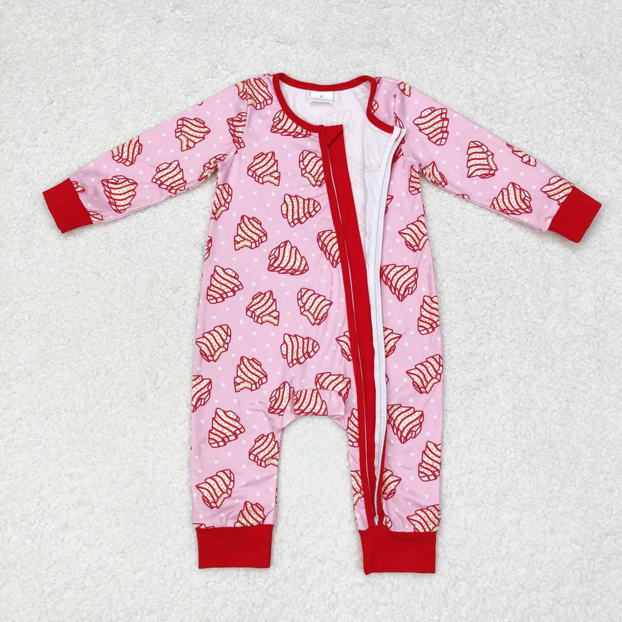 Christmas cake LR1428 girl romper 202407 RTS