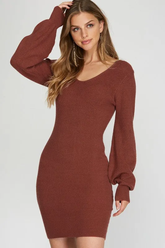 Cinnamon Knit Dress