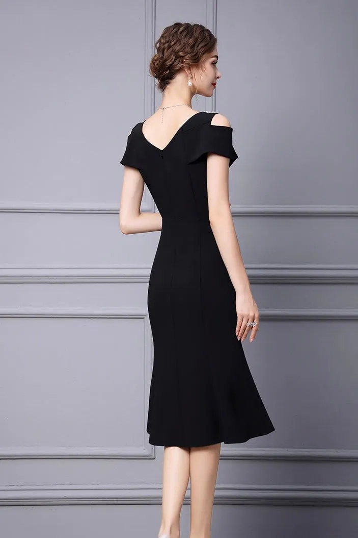 Cold Shoulder Fishtail Dress