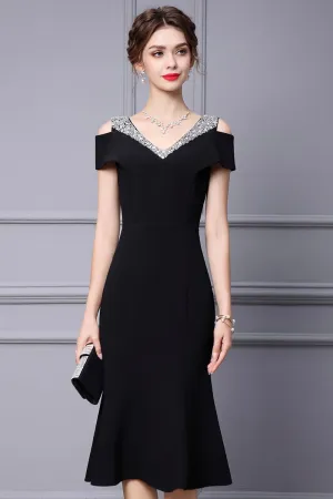 Cold Shoulder Fishtail Dress