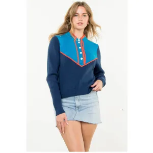 Color Block Knit Prep School Sweater