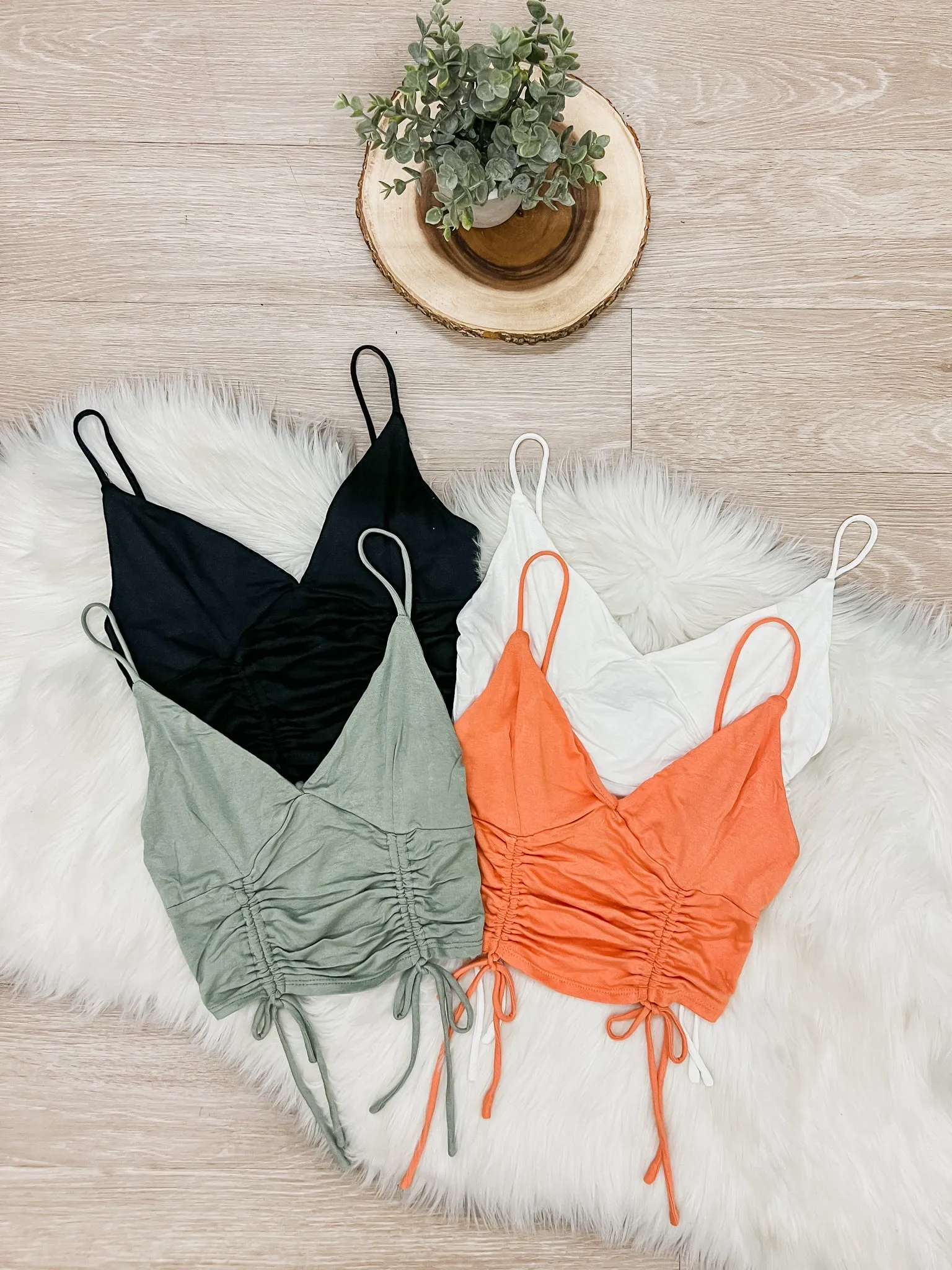 Corinne Front Ties Crop Top