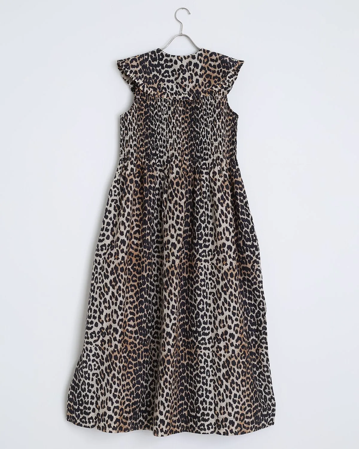 Cotton Silk Dress in Leopard