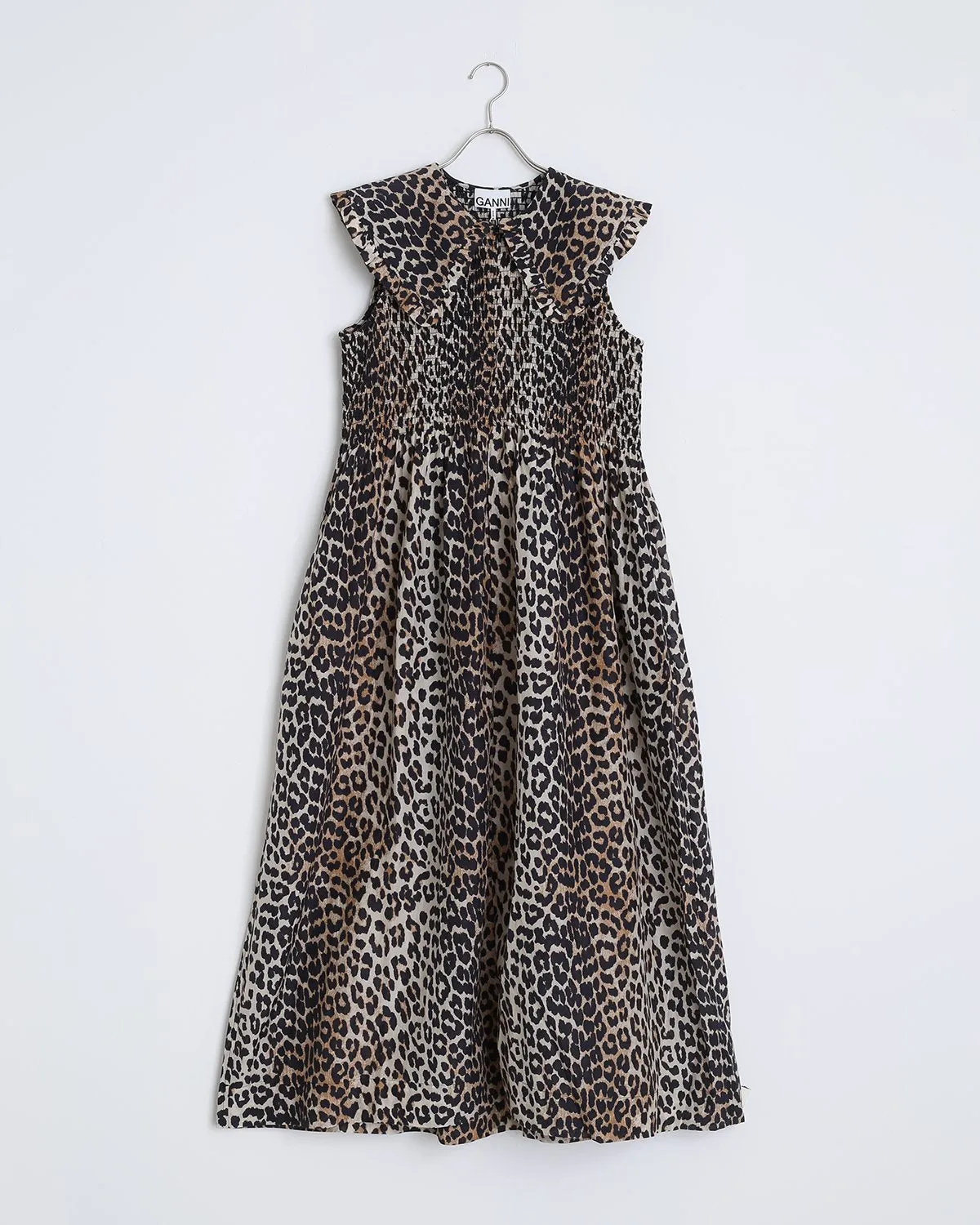Cotton Silk Dress in Leopard