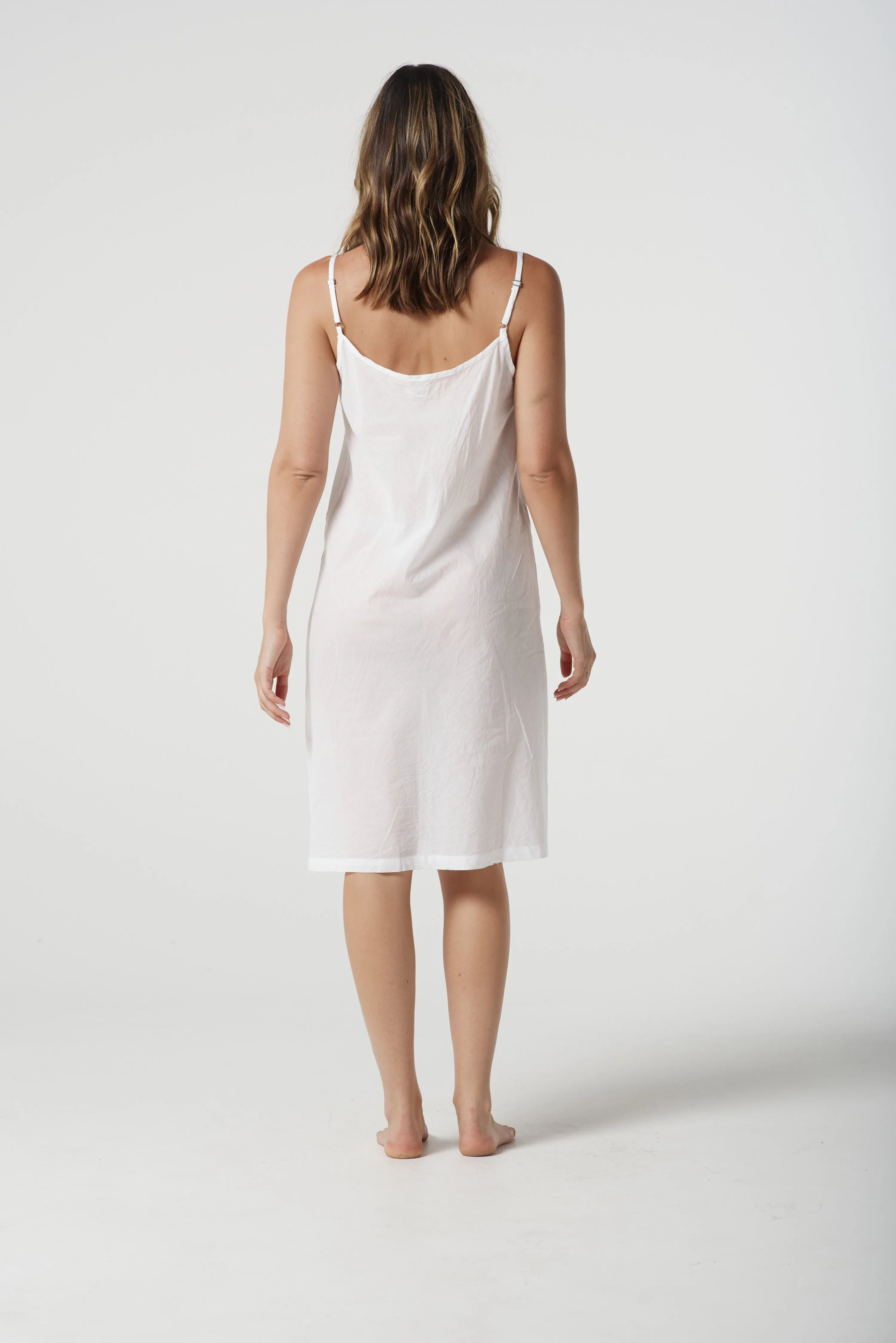 Cotton Slip Dress White
