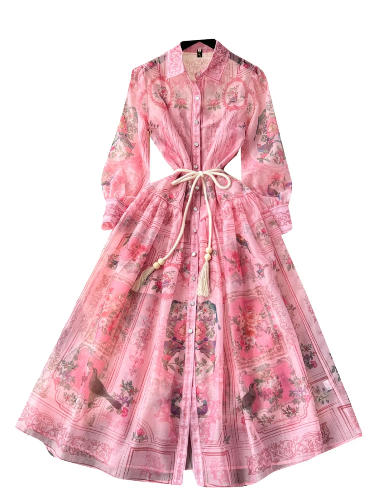 Courtly Floral Dress&Bottoming Slip Dress