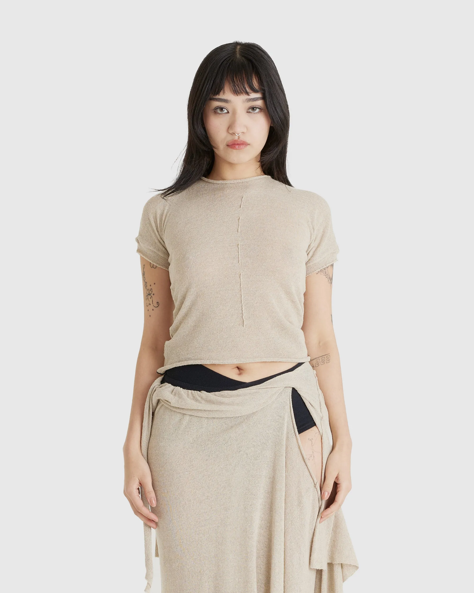 Deconstructed Linen Skirt