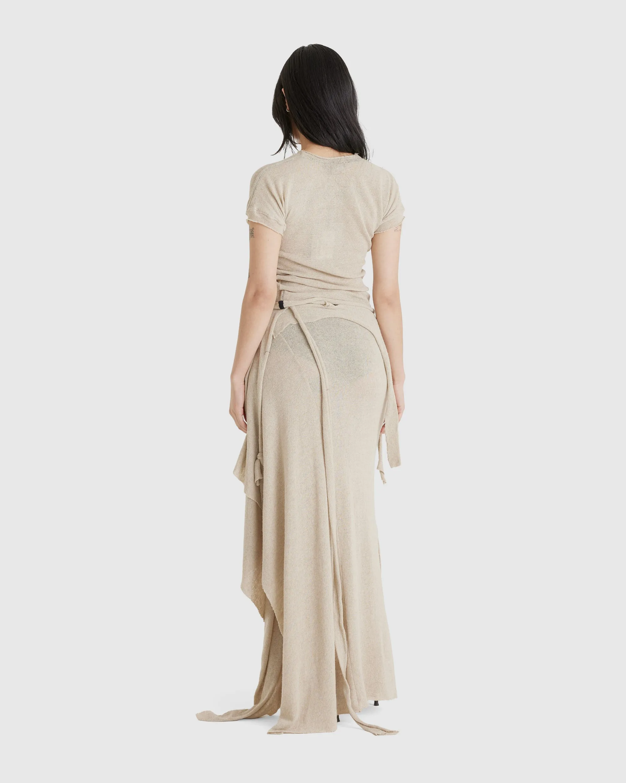 Deconstructed Linen Skirt